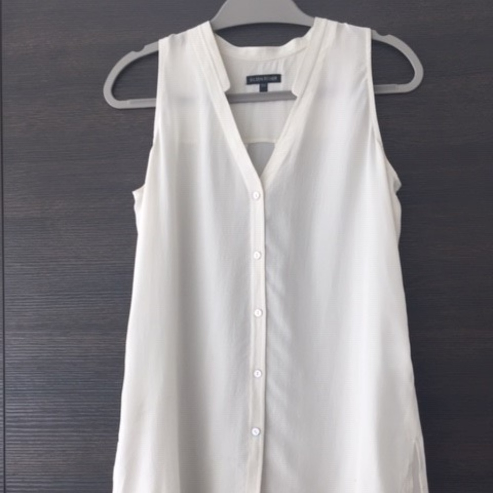 Eileen Fisher Cream Silk Tunic - Size XS